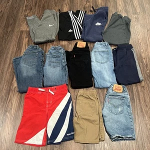 Lot of 12 Pair Youth Jeans -shorts Sizes 8 Children's Place Levi’s Nautica Gap - Picture 1 of 10