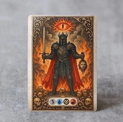 Manuscript Illuminated fan art of Sauron, the Dark Lord  | MTG Satirical Fan ARt - Image 1 of 3