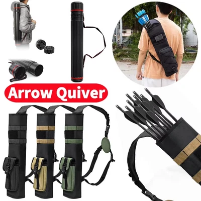 Lightweight Archery Back Arrow Quiver Dual Use Foldable Compact Hip Arrows Bag - Image 1 of 4