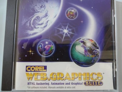 Corel Web Graphics Suite CD-Rom Windows 3.1 95 Game Jewel Case New Sealed - Image 1 of 2