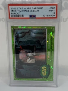 Topps Star Wars VINTAGE 1977s Sapphire Peridot MESSAGE FROM PRINCESS LEIA PSA 9 - Picture 1 of 2
