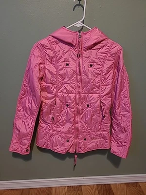 Chaqueta Jet Set Rosa Acolchada Estampada Cremallera Completa Talla 2 Foto 1 de 4
