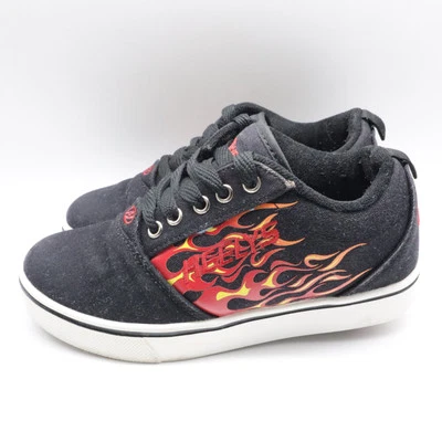 Heelys Youth Black & Red Flame Design Skate Shoes Size 2  - Image 1 of 4
