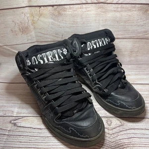 Osiris Men’s Size 8 NYC 83 Lucky 13 Black Skate Shoes Beaters Trashed Worn Y2K - Picture 1 of 12