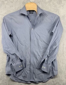 Ralph Lauren Black Label Button Front Dress Shirt Blue Mens Size 16.5 34/35 READ - Picture 1 of 7