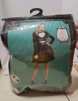 Nightmare Before Christmas Jack Skellington Halloween Woman Costume Disney Sz L - Image 1 of 4