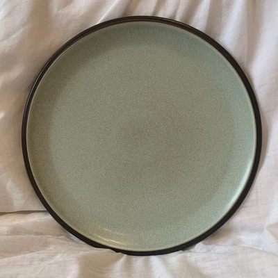 Denby Discontinued Pattern Energy Green 10 1/4 Inch Dinner Olate Plate - Image 1 of 4