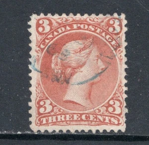 Canada - Large Queen 25a usato F, filigrana 'HW', CD, CV $250 (2024,UT), desc. - Foto 1 di 2