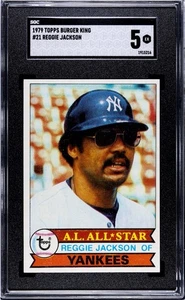 1979 Topps Burger King Reggie Jackson SGC 5 GC590 - Picture 1 of 2