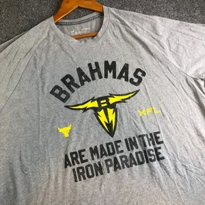 Under Armour Project Rock Shirt Men XL Gray XFL Loose Gym Iron Paradise - Picture 1 of 9