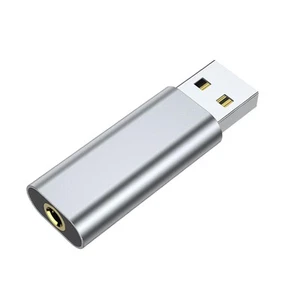 USB auf 3,5 mm Audio Jack Adapter Audio Converter für Lautsprecher Kopfhörer - Afbeelding 1 van 5