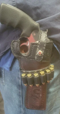 Custom Holster for Colt Anaconda with your initials and ammo loops - Image 1 of 4