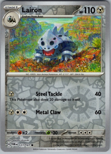 Thẻ Hình Pokemon Lairon 184/167 - Lá Bài Lẻ Illustration Rare Tiếng Anh | Việt Nam