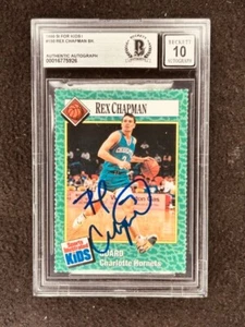 Rex Chapman signed Hornets 1990 Sports Illustrated for Kids SI card BAS grade 10 - Picture 1 of 2