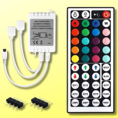 44 Key IR Remote Controller RGB Control Box DC 12V For LED 3528/5050 Strip Light - Image 1 of 4