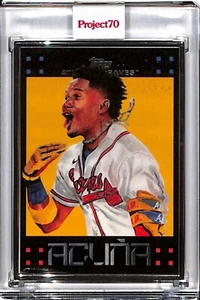 2021 TOPPS PROJECT 70 #480 RONALD ACUNA JR BY JACOB ROCHESTER SILVER FRAME 51/51 - Picture 1 of 2