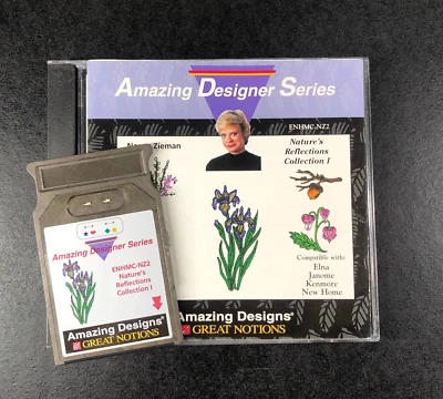 Nature's Reflections Embroidery Designs Card for Janome Elna & Kenmore Machines - Image 1 of 4