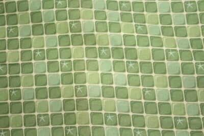 TELA DE EDREDÓN DE ALGODÓN LIL DUCKY GREEN SQUARES CALEB GRIS ESTUDIO ROBERT KAUFMAN Foto 1 de 4