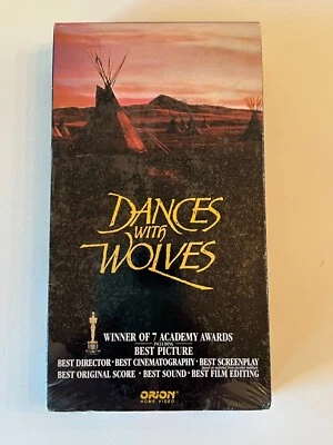 RARE Dances with Wolves VHS 1990 New Factory Sealed 1st Release Orion Watermark - Image 1 of 4