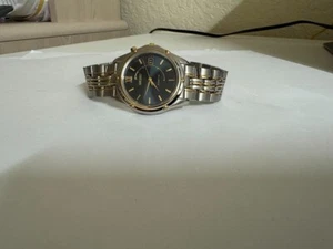 NOS Men's Seiko kinetic 5M62-0D28 Two-tone stainless steel watch - Picture 1 of 6