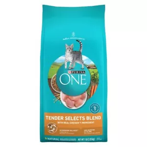 Purina ONE Tender Selects Natural Dry Cat Food with Real Chicken - 7lbs - Picture 1 of 6