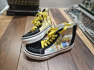 Vans Off The Wall The Simpsons Family 1987-2020 Sk8-Hi Zip Kids Size 13.5 - Picture 1 of 5