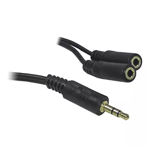 3,5 mm 3,5 kurze Kopfhörer Y Splitter Adapter Fly Lead Kabel 20 CM - HEUTE GESENDET - Bild 1 von 1