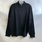 PETER MILLAR Men's Crown Crest Quarter-zip Sweater In Black - XL