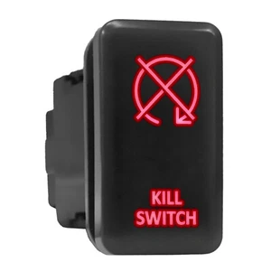 KILL SWITCH - Red Backlit Tall Push In Switch  1.54"x 0.83" (Fit: Toyota) - Picture 1 of 6