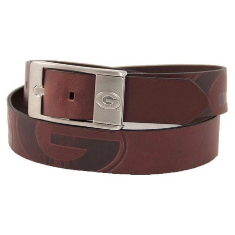 Georgia Bulldogs Brandish Leather Belt - Brown Cover