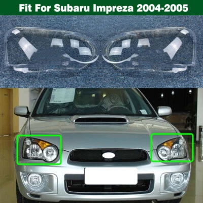 Par de Tampa de Lente de Farol Abajur Capa Vedação Cola Para Subaru Impreza 2004-2005 - Imagem 1 de 4