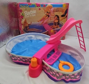 VINTAGE BARBIE "TROPICAL SPLASH BARBIE POOL 'N SPA" - Picture 1 of 24