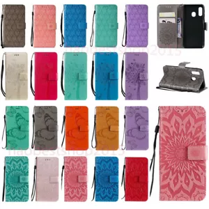 For Motorola MOTO E (2020) Leather Flip butterfly Wallet Holder Cover Sikn Case - Picture 1 of 40