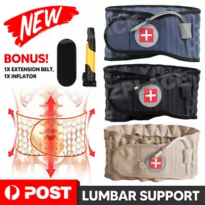 Decompression Belt Waist Brace Spinal Lower Air Traction Back Pain Relief Lumbar - Picture 1 of 13