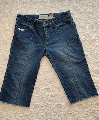 Women’s Baby Phat sz 9/10 29" Waist Cut-off Jeans Shorts Blue Denim - Image 1 of 4