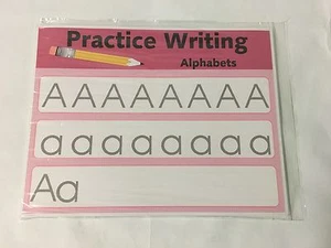 Alphabet Writing Practice Sheet - 26 Laminated Activity Cards - 8.5x11 Preschool - Picture 1 of 2