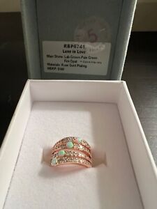 RBP 6741 Luxe Bands Size 5 “Luxe in Love” pale Green Fire Opal