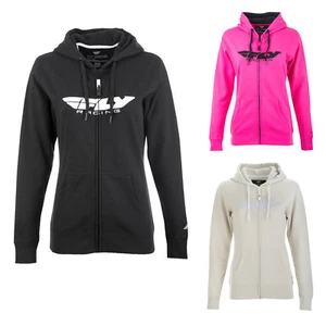 Fly Racing Women's Corporate Zip Up Hoodie Sweatshirt - Picture 1 of 5