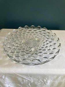 Vintage Fostoria Cubist Footed Platter  - Picture 1 of 7