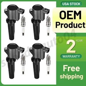 4X Ignition Coils + 4X Spark Plugs for Ford Mazda Transit Focus 2.0L 2.3L FD505 - Picture 1 of 8
