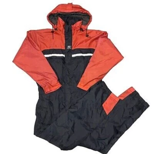 Helly Hansen Ski Suit One Piece Belted w Hood Black Red C50 - Picture 1 of 2