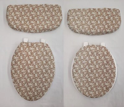 Juego de tapa de asiento de inodoro y cubierta de tanque Breezy Swirl (4 colores disponibles) Foto 1 de 2