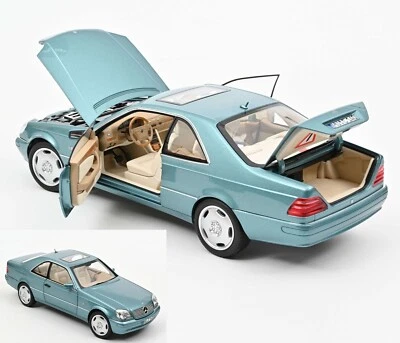 MERCEDES BENZ CL600 S CLASS COUPE C140 1997 NOREV 183448 1:18 METAL - Immagine 1 di 3