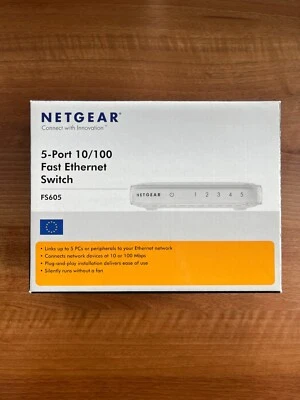 NETGEAR FS605 v3 5 Port 10/100Mbps Switch mit Netzteil - Gebraucht - Bild 1 von 4