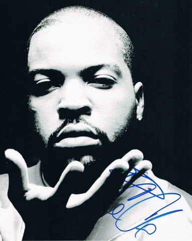 Ice Cube 1969- genuine autograph photo 8"x10" signed In Person US rapper Cover