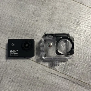 iTEK ACTION PRO SPORTS CAMERA W/UNDERWATER HOUSING. Just Needs A Charger - Picture 1 of 12