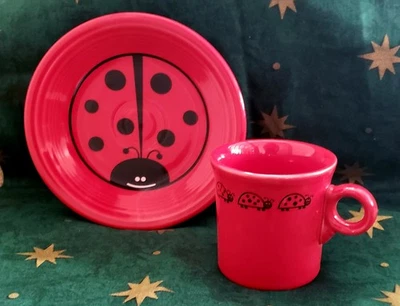 Juego de tazas/platos de ensalada Fiesta Ware Ladybug exclusivo de Betty Crocker descontinuado Foto 1 de 4