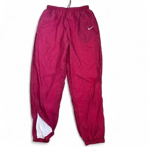 Nike 90s Track Pants Size Large Stretch Drawstring Maroon Burgundy Retro Swoosh - Bild 1 von 8