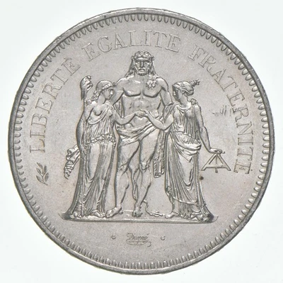 BU 1977 Francia 50 Francos Hércules 90% Plata *8310 Foto 1 de 4