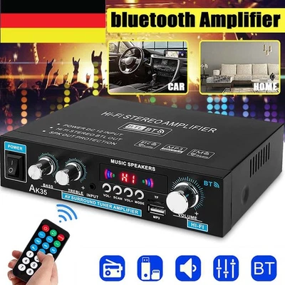 AK35 Bluetooth Verstärker Hifi Stereo Amplifier 2 Kanal Mini Audio Verstaerker - Bild 1 von 4